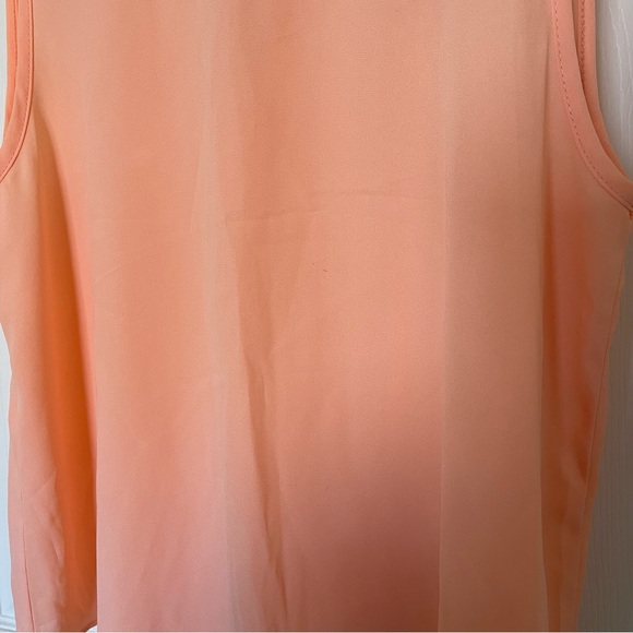 A’gaci Sheer Peach Color Blouse w/ Embellished Collar - Picture 3 of 6